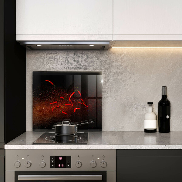Glass worktop saver Hot chili peppers