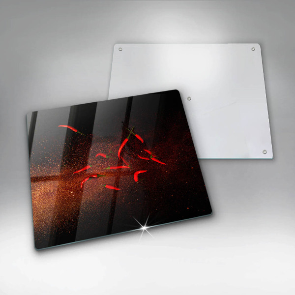 Glass worktop saver Hot chili peppers
