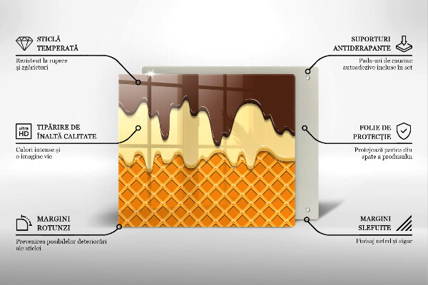 Glass worktop saver Illustration of ice cream