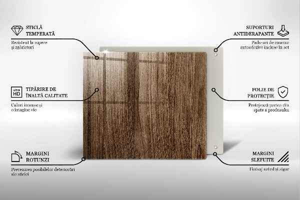 Glass worktop saver Wood texture