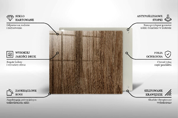 Glass worktop saver Wood texture