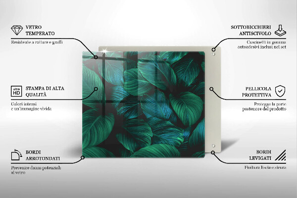 Work surface savers Jungle leaves