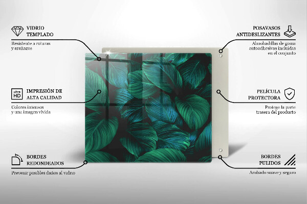 Work surface savers Jungle leaves