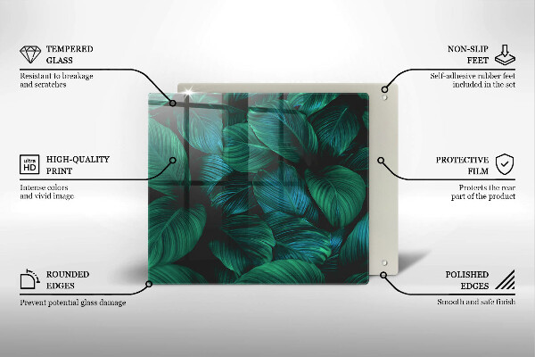 Work surface savers Jungle leaves