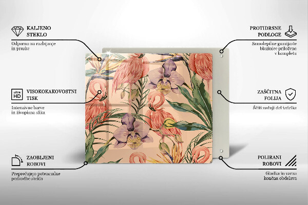 Glass worktop saver Flaminga illustration