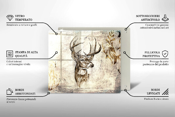 Work surface savers Illustration deer animal