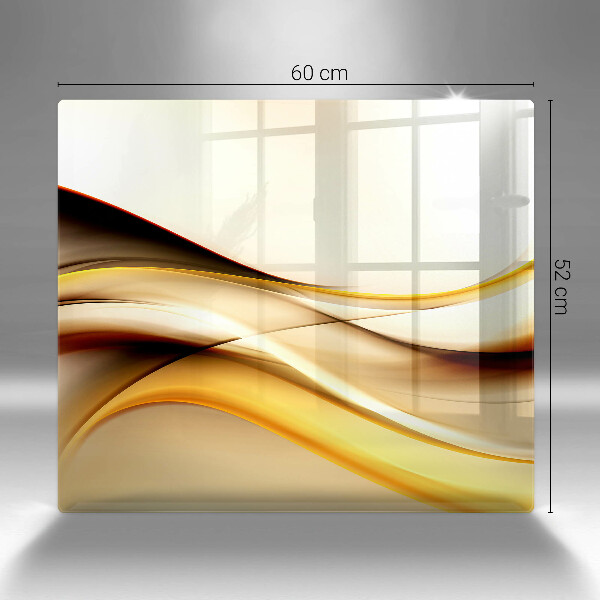 Induction hob protector Abstraction smoke lines