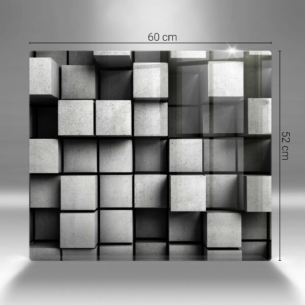 Work surface savers 3D square abstraction