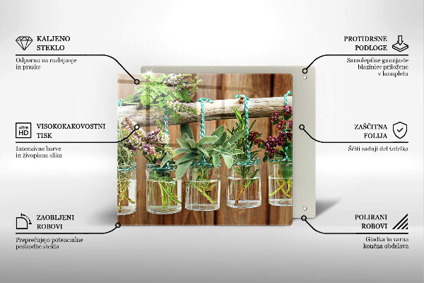 Induction hob protector Herbs vintage plants