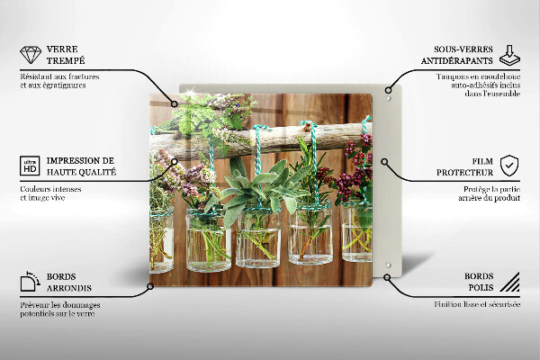 Induction hob protector Herbs vintage plants