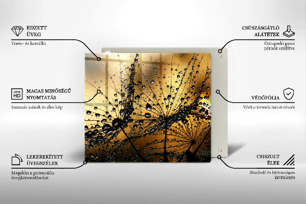 Work surface savers Rosa and dandelions
