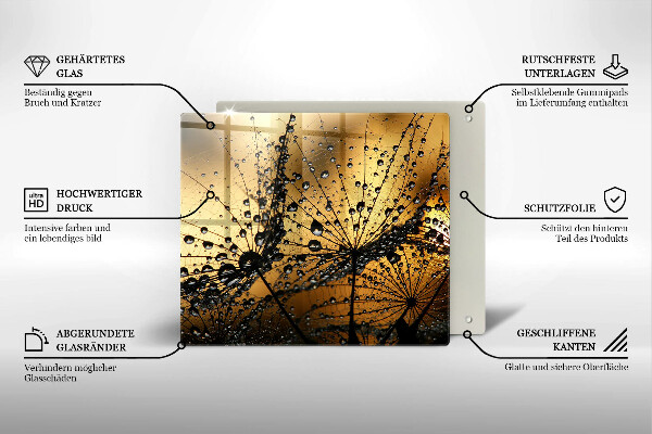 Work surface savers Rosa and dandelions