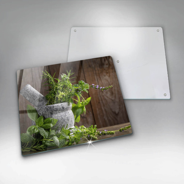 Work surface savers Herbs plants and wood