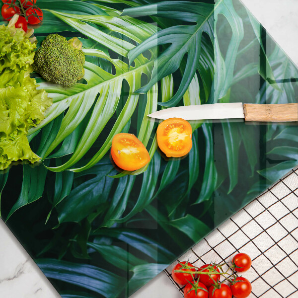 Induction hob protector Monstera wild leaves