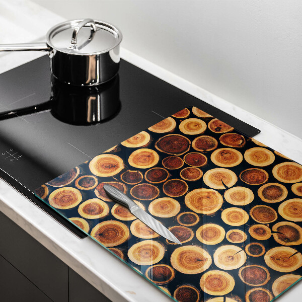 Induction hob protector Wooden stumps of trees