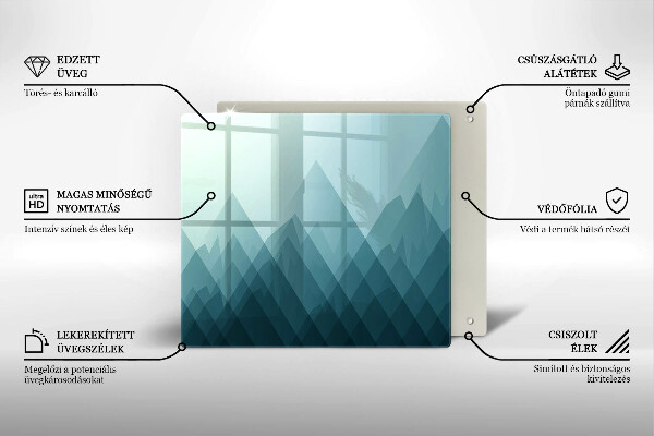 Induction hob protector Abstract mountains