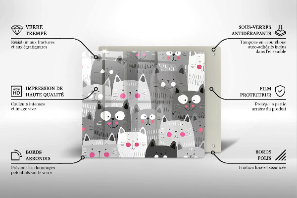 Work surface savers Illustration of cats