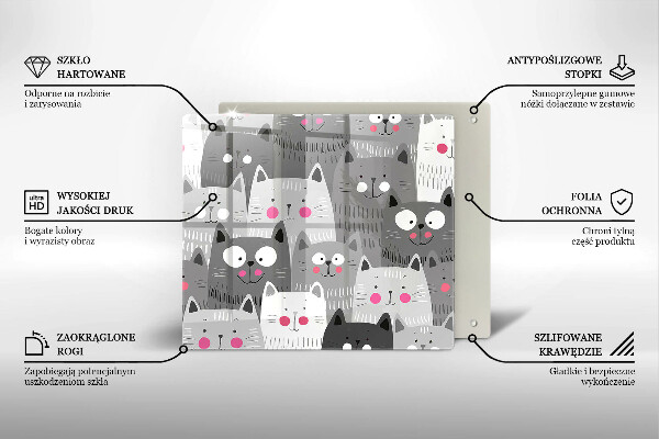 Work surface savers Illustration of cats