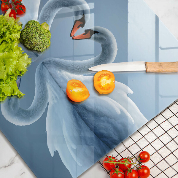 Work surface savers Two swans heart