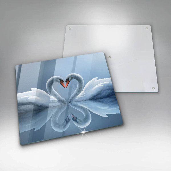 Work surface savers Two swans heart