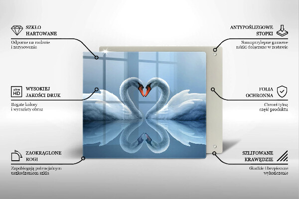 Work surface savers Two swans heart