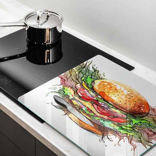 Work surface savers Drawing hamburger