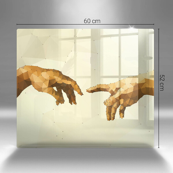 Work surface savers Creation of Adam hands