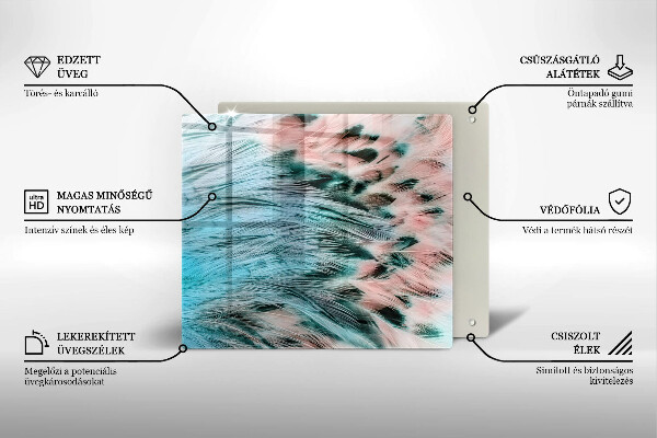 Work surface savers Boho bird feathers