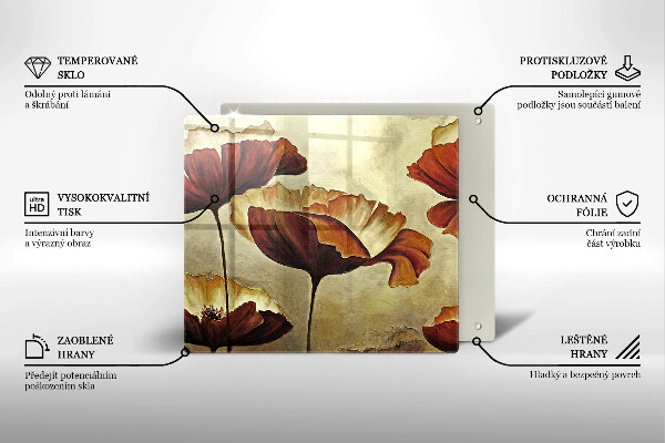 Work surface savers Painted boho flowers