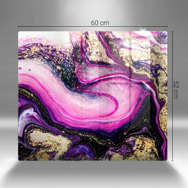 Glass worktop saver Abstraction design gold