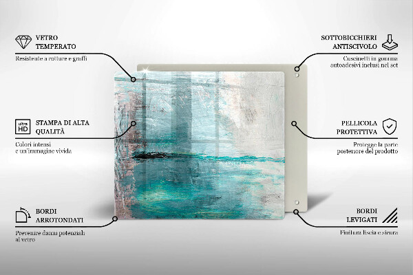 Induction hob protector Background paint abstraction