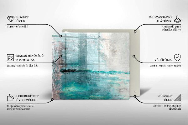Induction hob protector Background paint abstraction