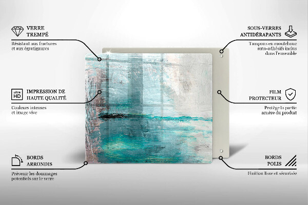 Induction hob protector Background paint abstraction