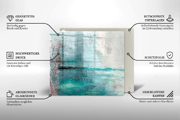 Induction hob protector Background paint abstraction
