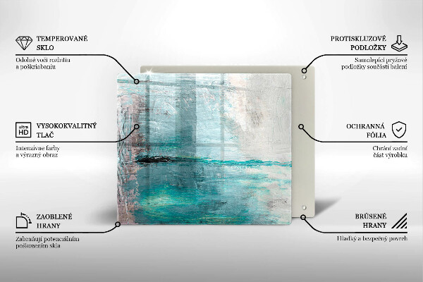 Induction hob protector Background paint abstraction