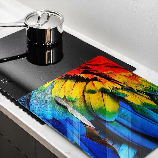 Work surface savers Colorful parrots