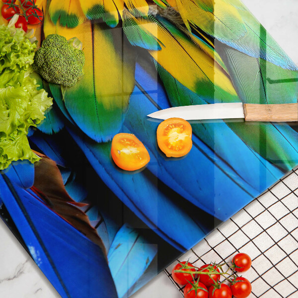 Work surface savers Colorful parrots
