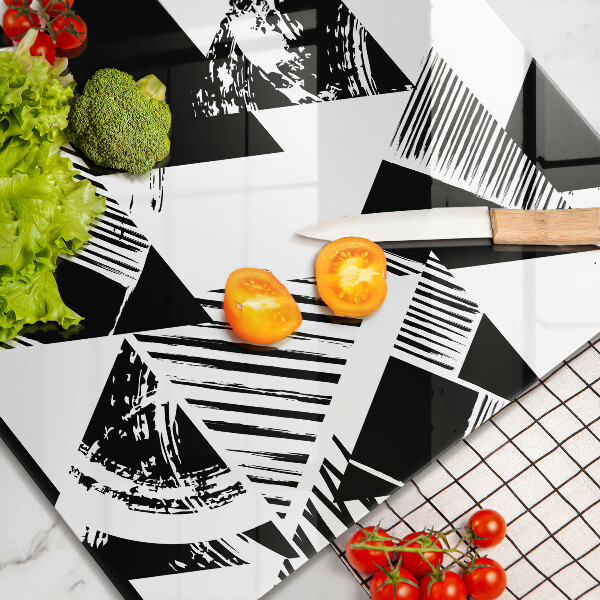 Glass worktop saver Geometric triangles