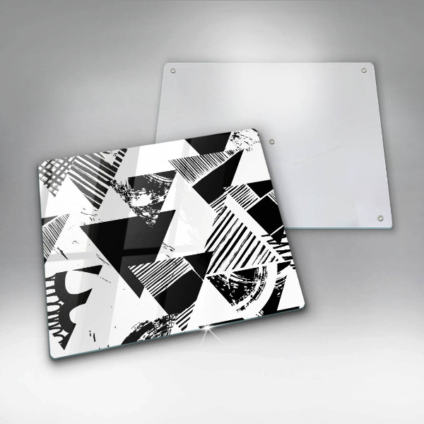 Glass worktop saver Geometric triangles