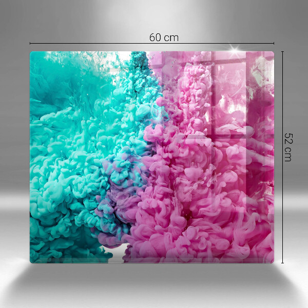 Glass worktop saver Turkos-pink smoke