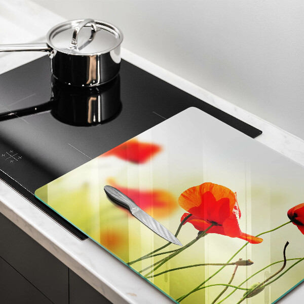 Work surface savers Red flowers