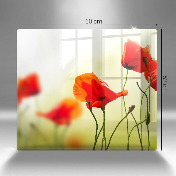 Work surface savers Red flowers