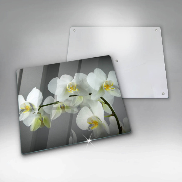 Work surface savers White orchid flowers