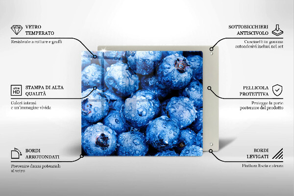 Induction hob protector Juicy blueberries