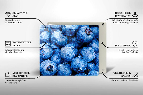 Induction hob protector Juicy blueberries