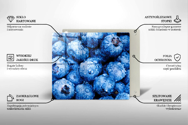 Induction hob protector Juicy blueberries