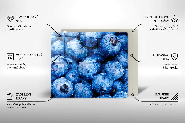 Induction hob protector Juicy blueberries