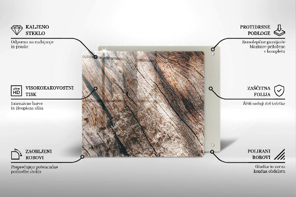 Induction hob protector Wood structure