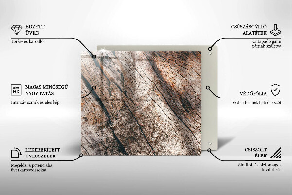 Induction hob protector Wood structure