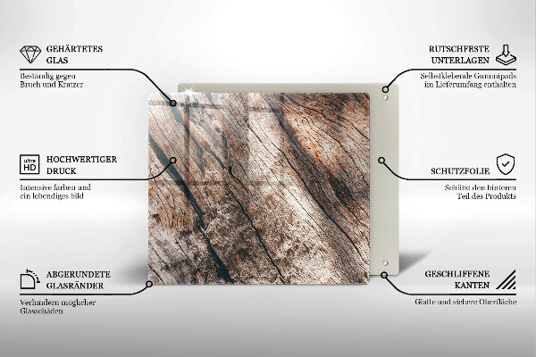 Induction hob protector Wood structure